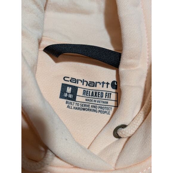 Carhartt Women's Salmon Relaxed Fit Logo Graphic Sweatshirt M EUC - Picture 4 of 6